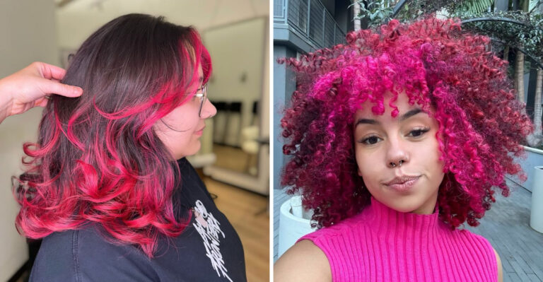 Go Bold In Blush With These 19 Dark Pink Hair Looks
