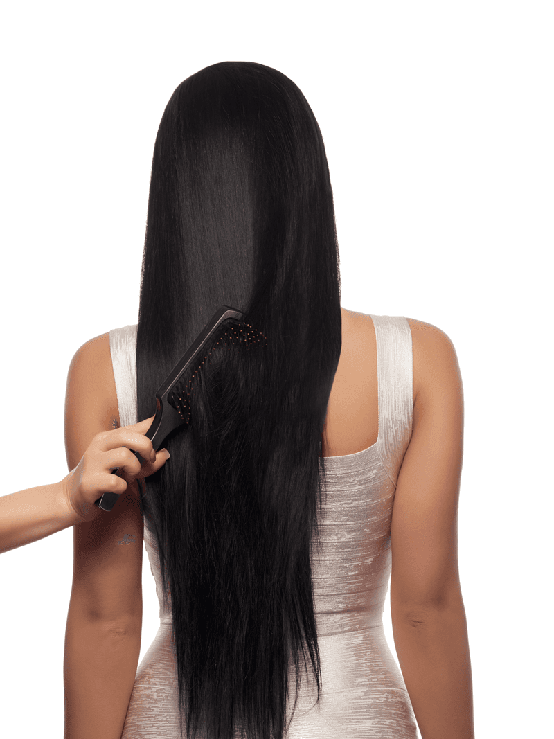 Dry completely before straightening