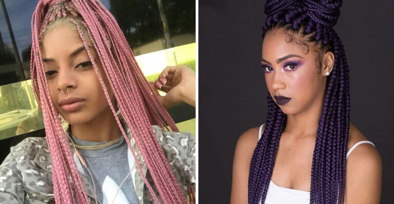 Neon, Pastel, or Peekaboo? 19 Box Braids That Play with Color