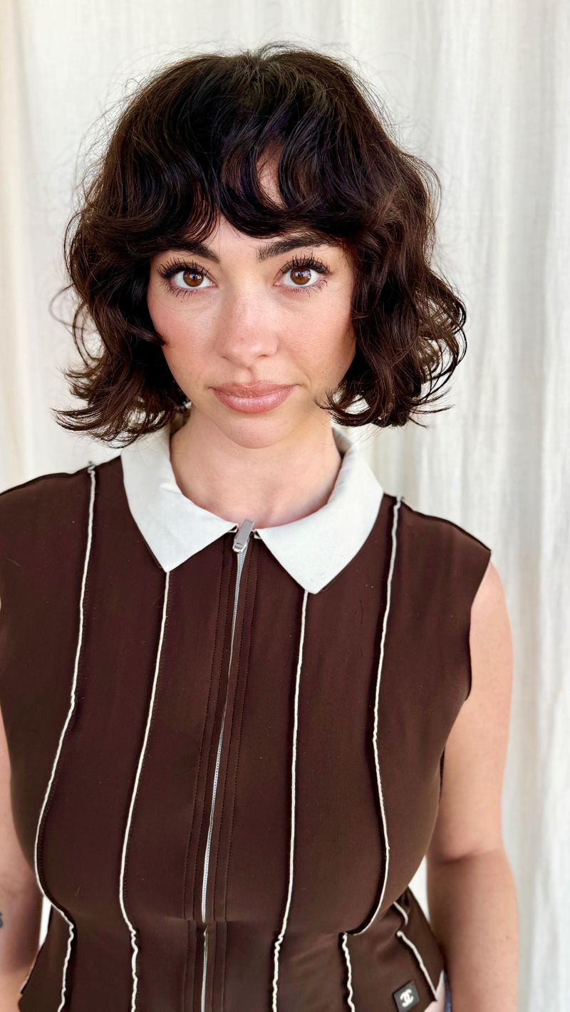 French Bob with Wispy Curved Bangs