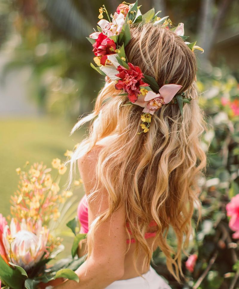 Lei Adorned Hair