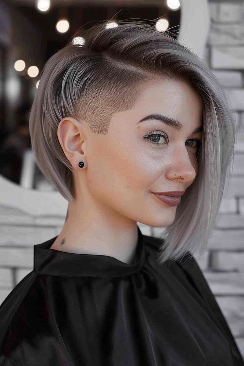 Angled Bob with Subtle Undercut