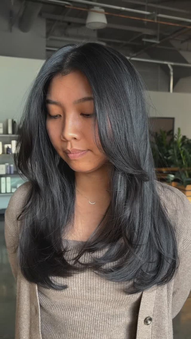 Chin-Grazing Curtain Bangs