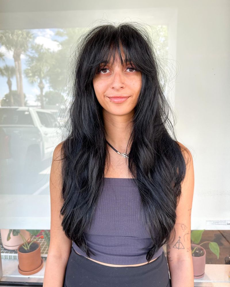 Mermaid Layers with Crescent Bangs
