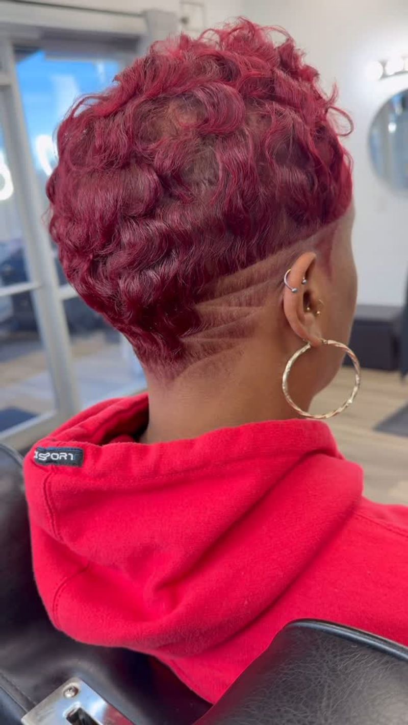 Curly Pixie With Undercut