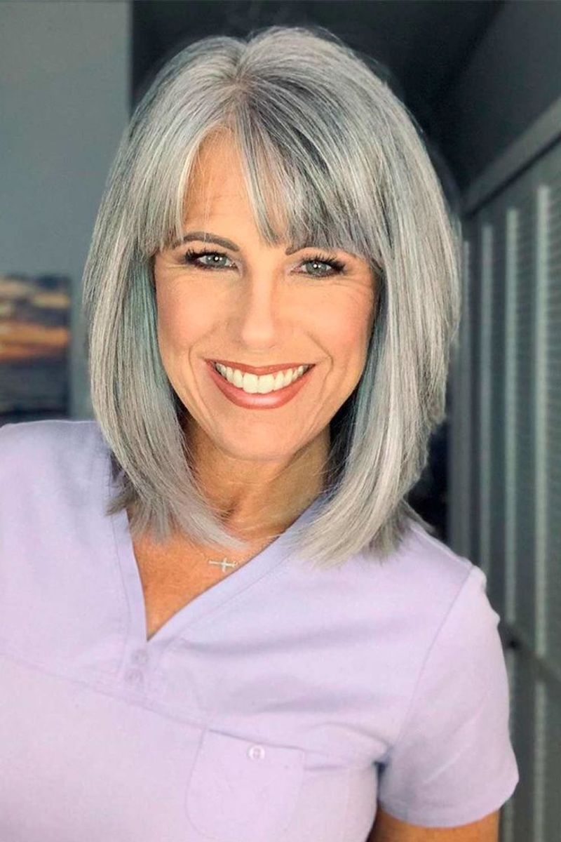 Layered Bob with Side-Swept Bangs