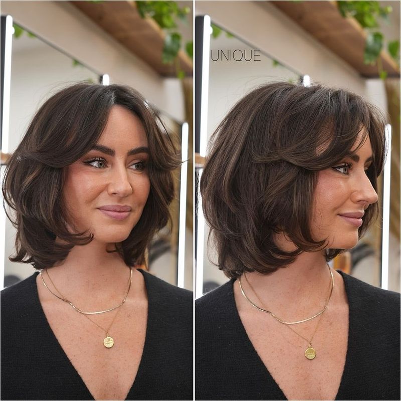 Layered Bob with Soft Fringe