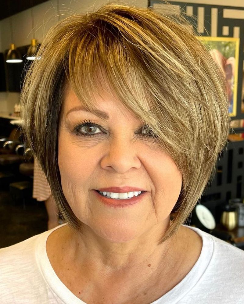 Tousled Crop with Long Bangs