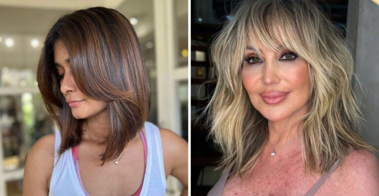 This Is Your Sign To Get Bangs With Shoulder-Length Hair: 15 Mid-Length Cuts To Try