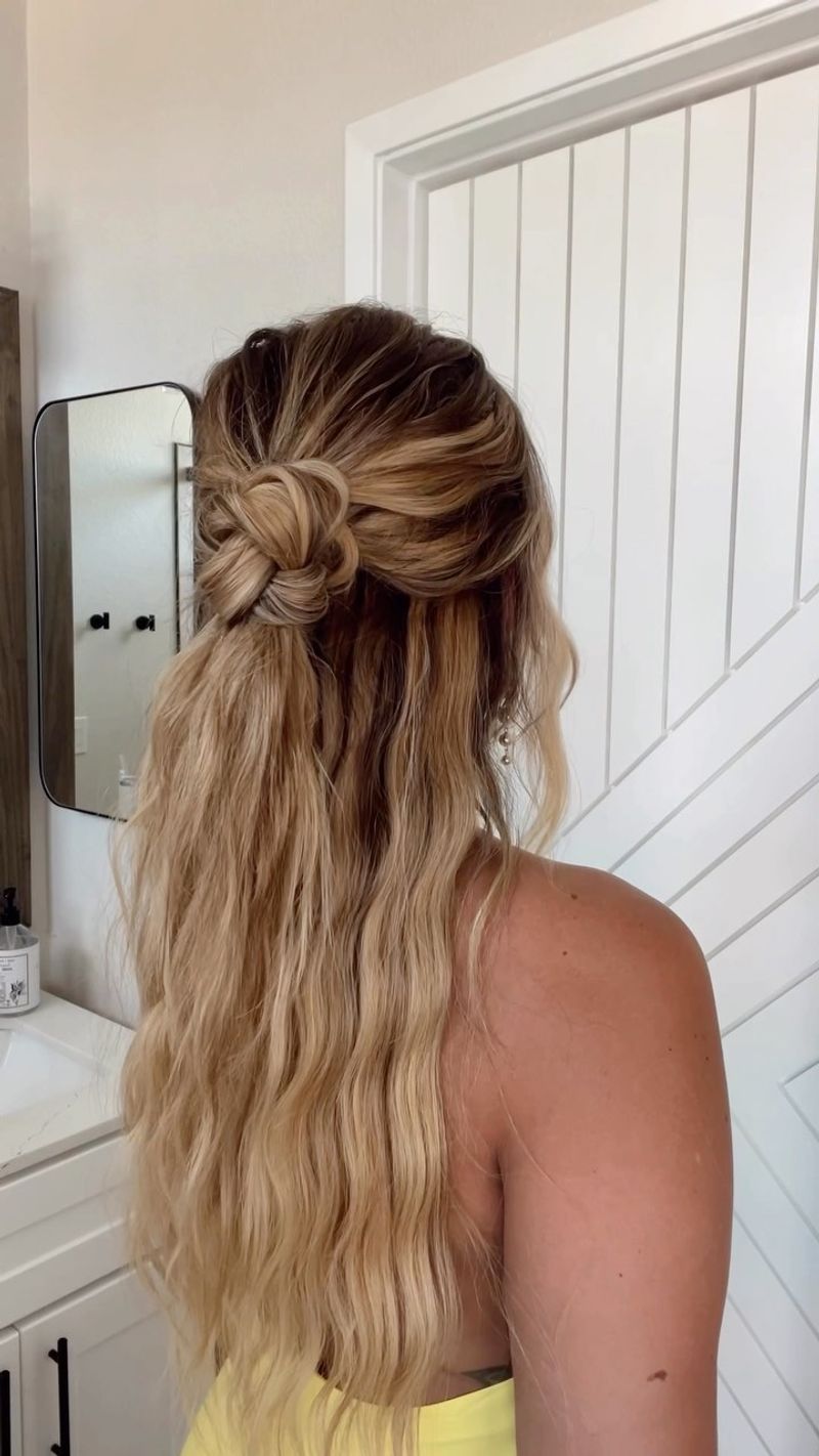 Beachy Half-Up Bun