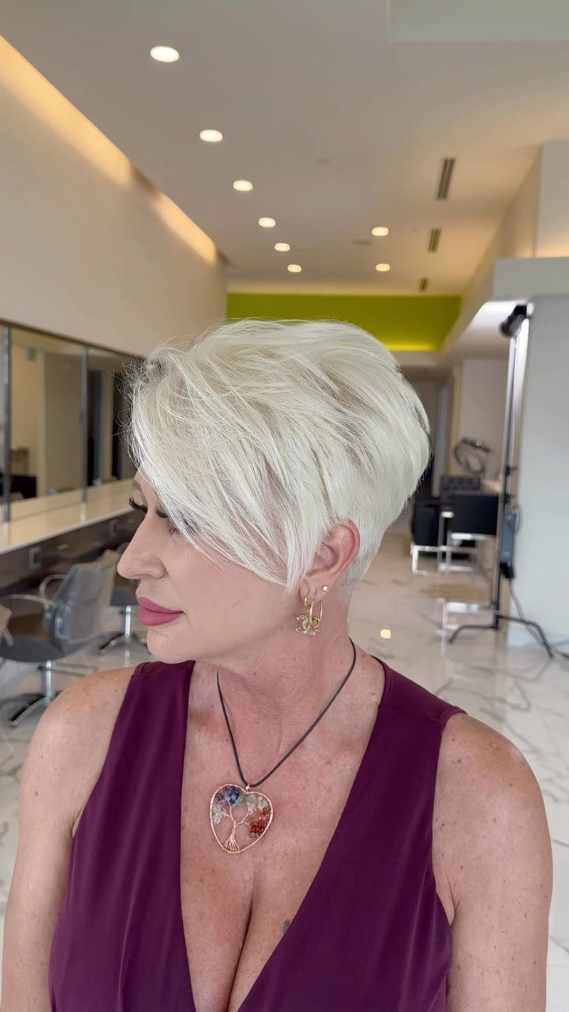 Swooping Side-Part Pixie