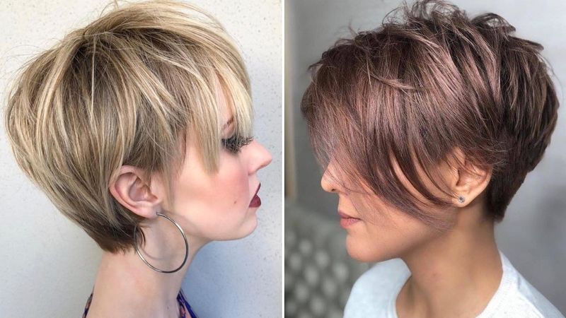 Layered Long Pixie with Side-Swept Bangs