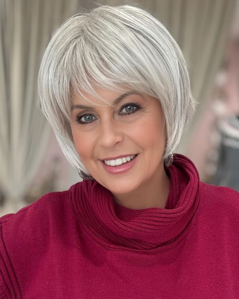 Layered Bob with Side-Swept Bangs