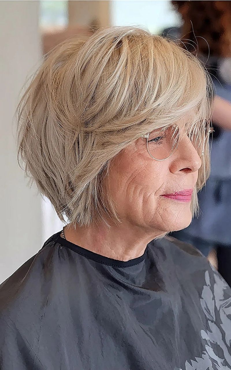 Layered Bob with Soft Fringe