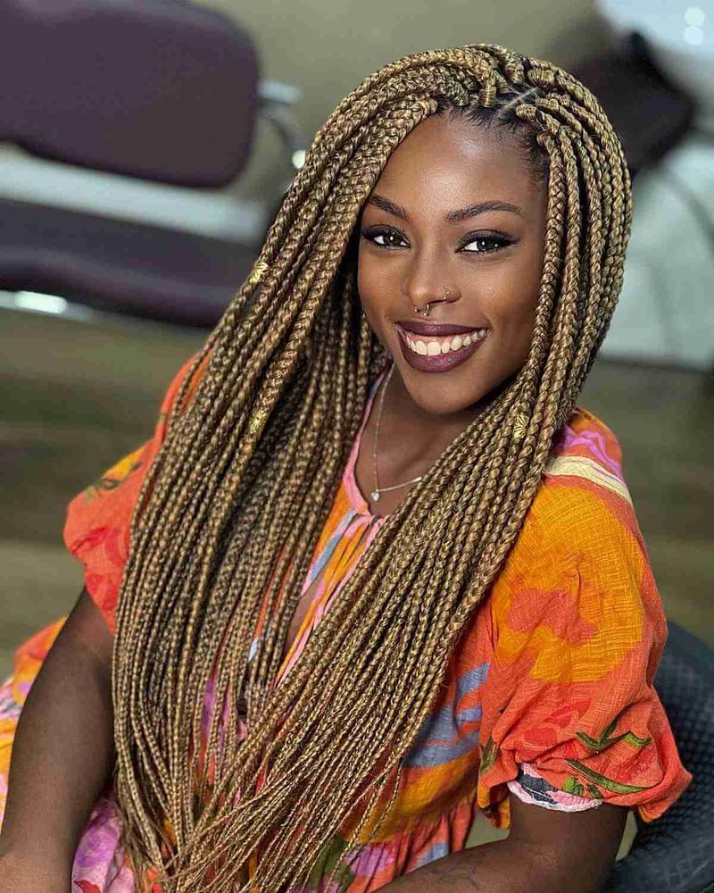 Maya's Honey-Blonde Box Braids