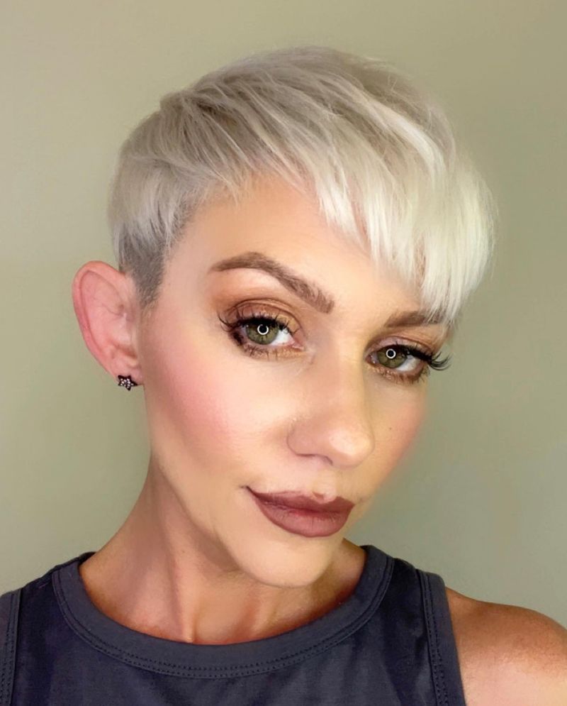 Textured Pixie with Side-Swept Bangs