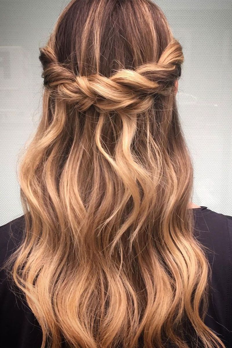 Twisted Crown Half Updo