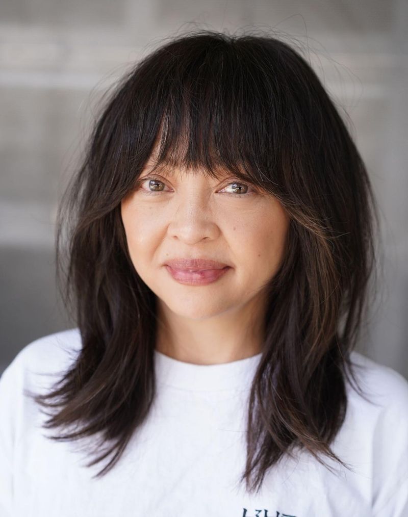 AGE-ADDING: Harsh Blunt Bangs