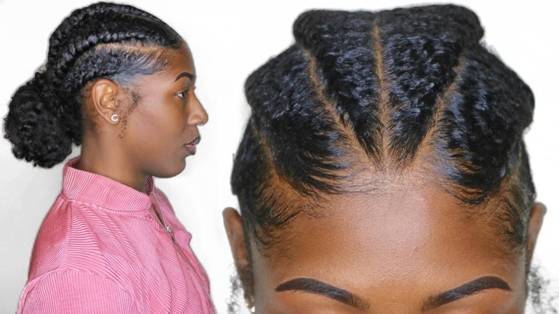 TRY INSTEAD: Flat Twists Into Low Bun