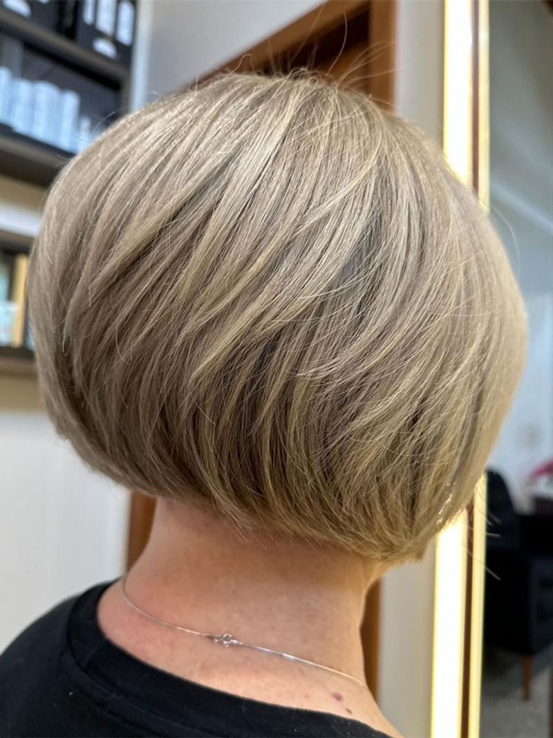 Rounded Bob with Crown Volume
