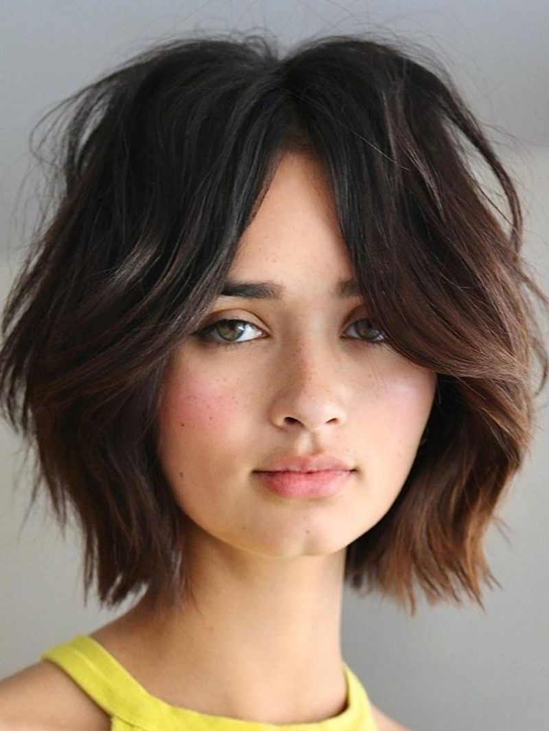 Soft Layered Cut with Curtain Bangs
