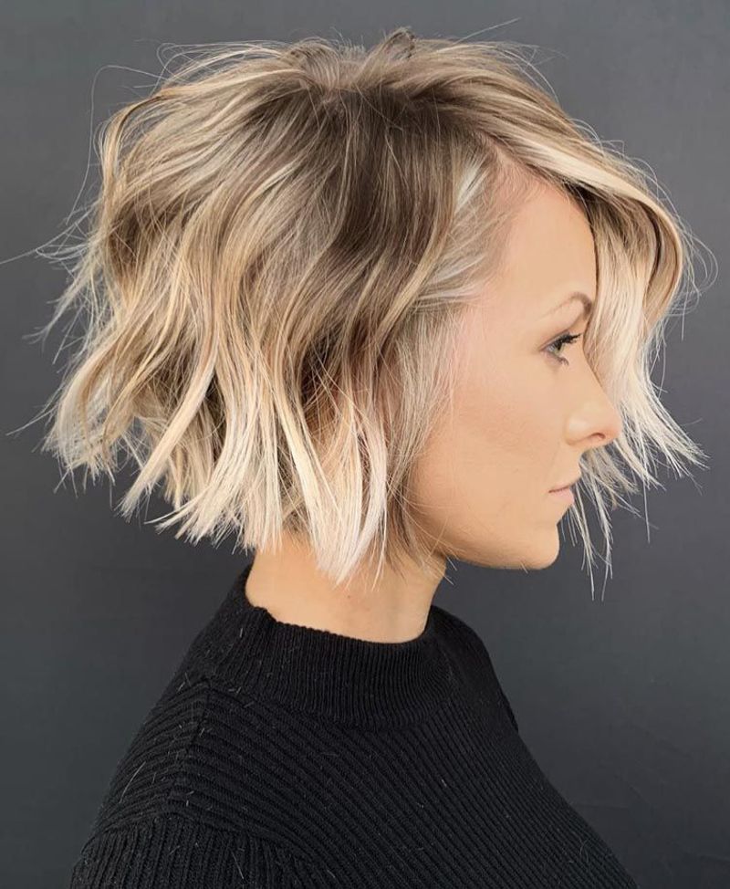 Textured Chin-Length Bob