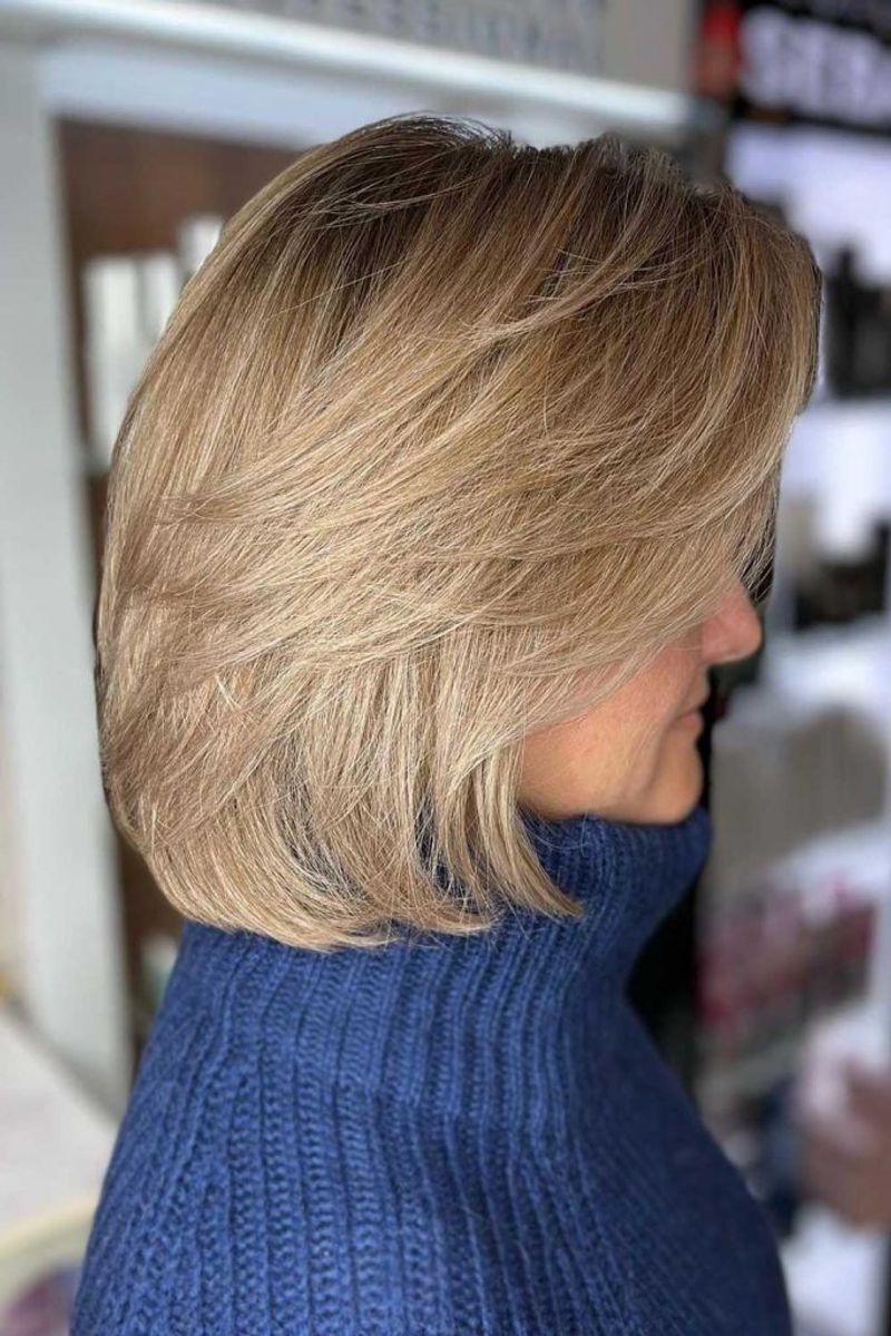 Feathered Shoulder-Length Cut