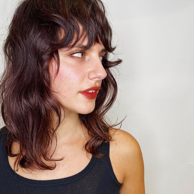 Choppy Midi Cut With Piece-y Bangs