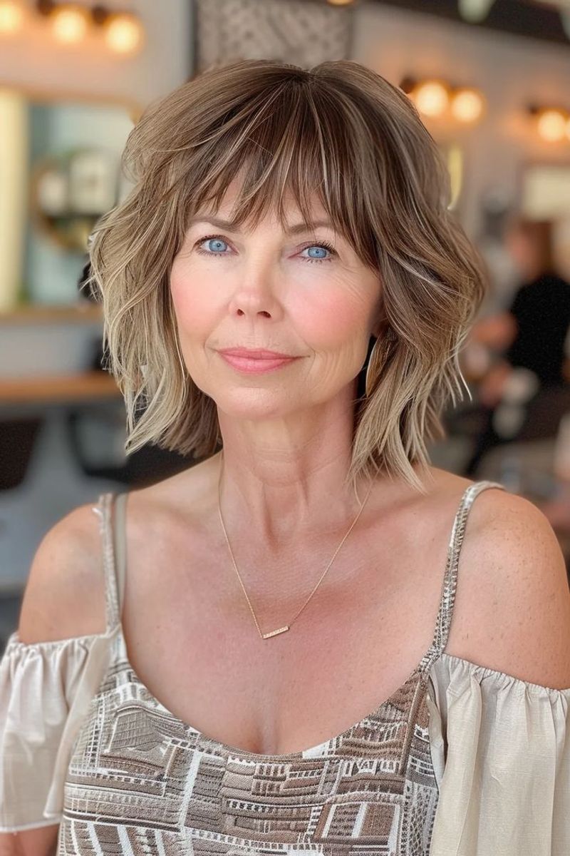 Textured Midi with Piece-y Bangs