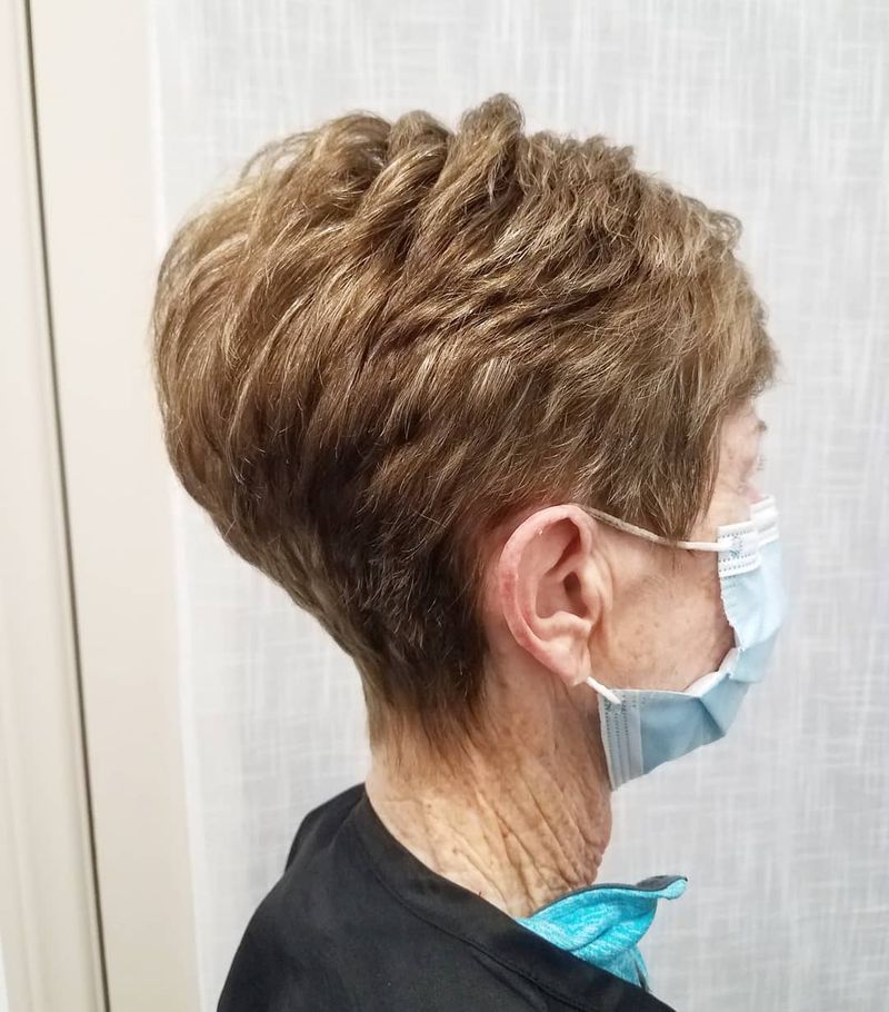 Textured Crop with Side-Swept Bangs