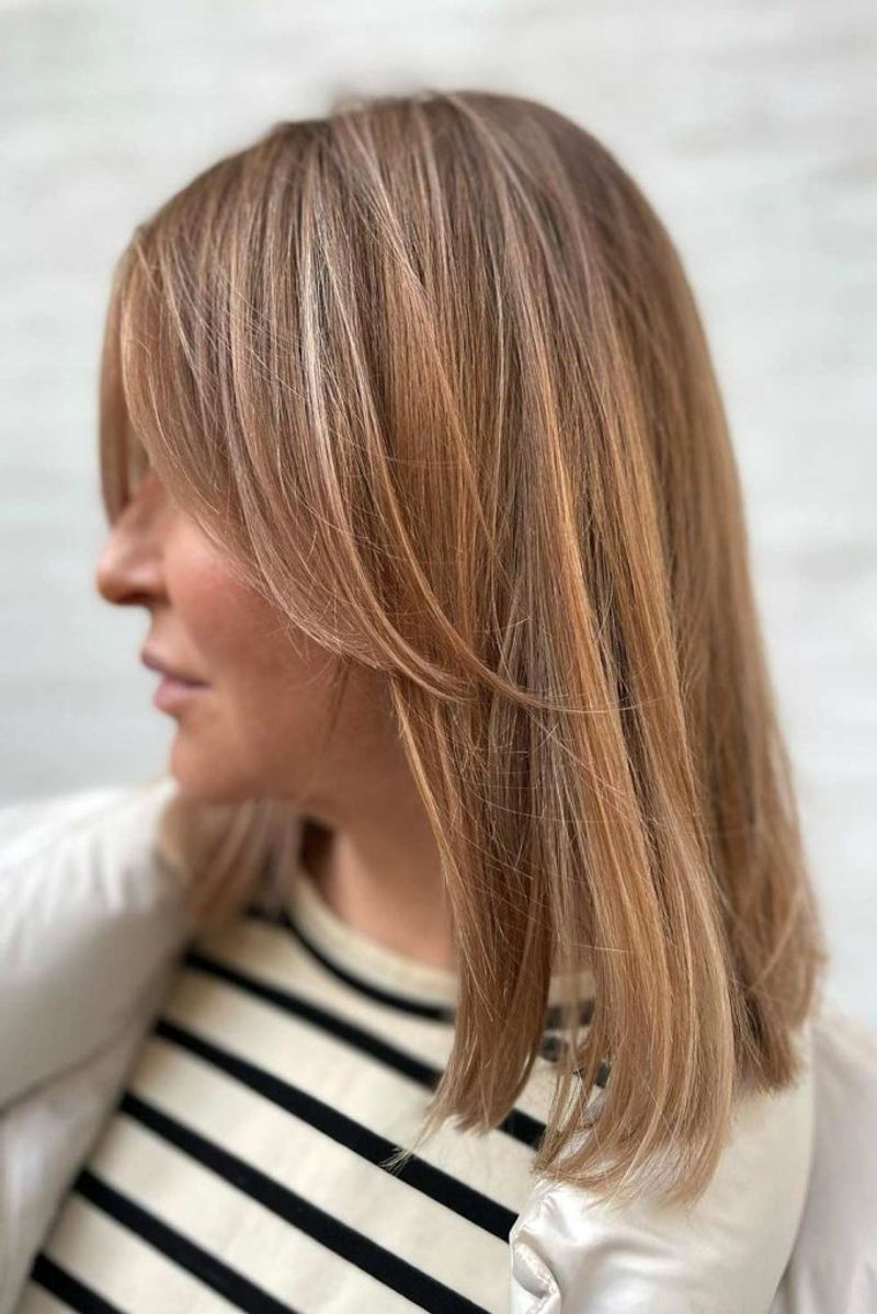 Shoulder-Length with Side-Swept Bangs