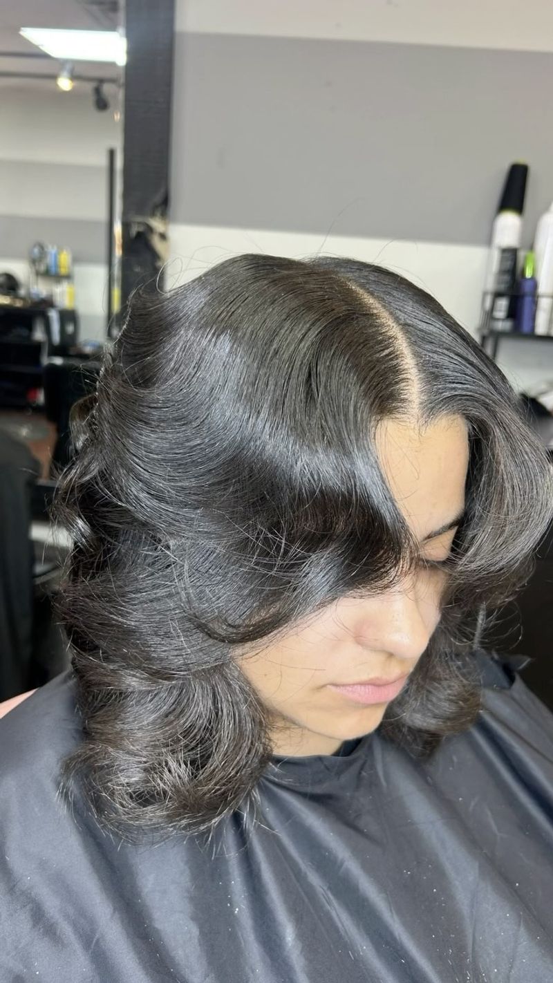 Feathered Chin-Length Cut