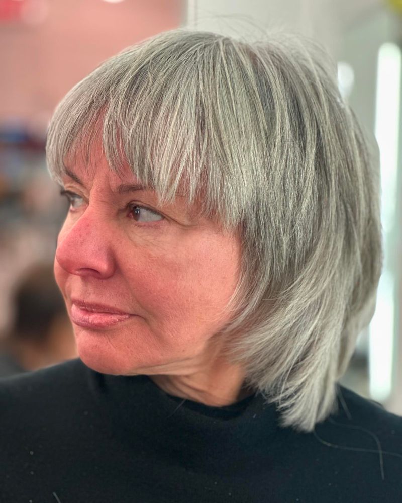 Soft Layered Shag with Bangs