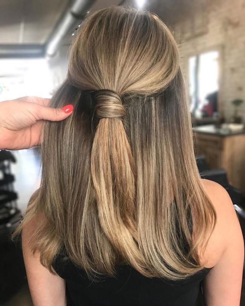 Knotted Half-Up Style