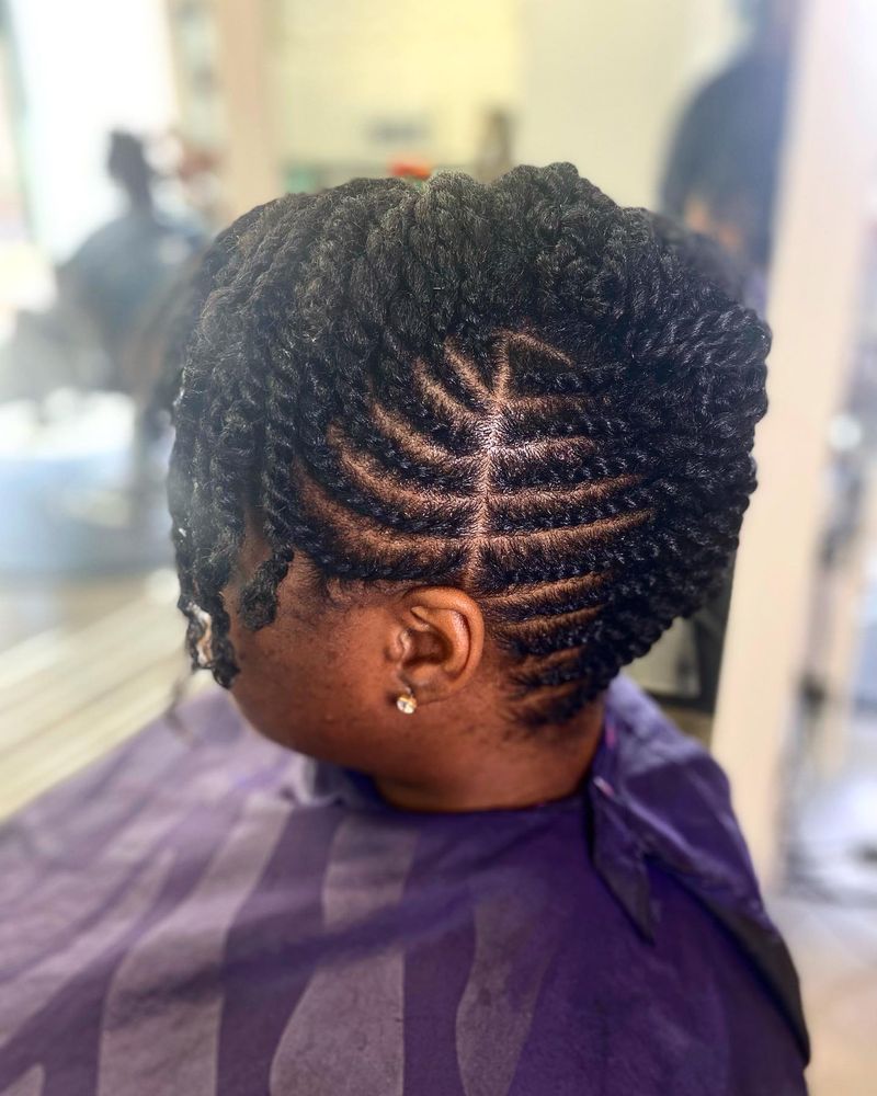 Flat-Twist Crown Style