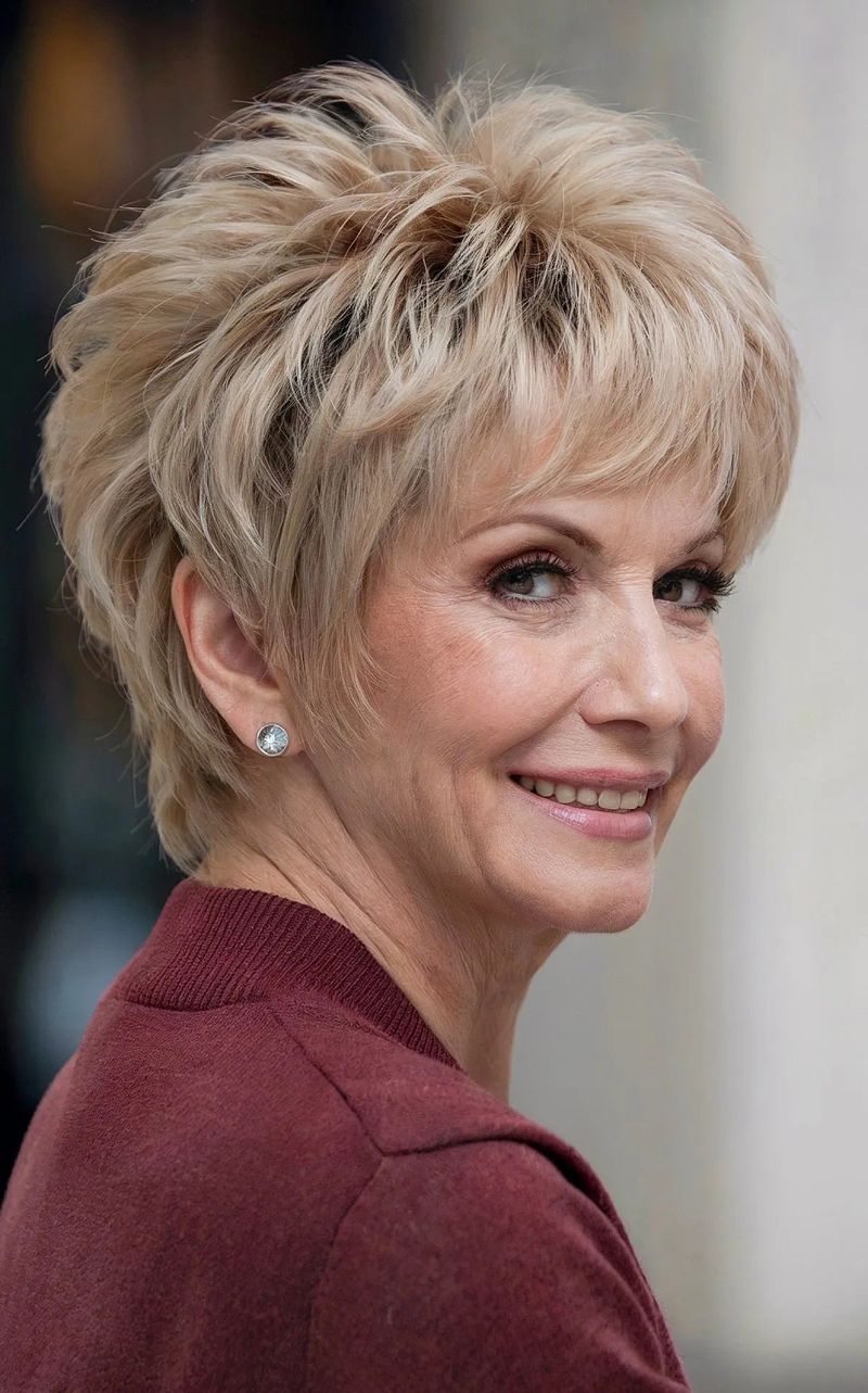 Textured Crop with Piece-y Bangs