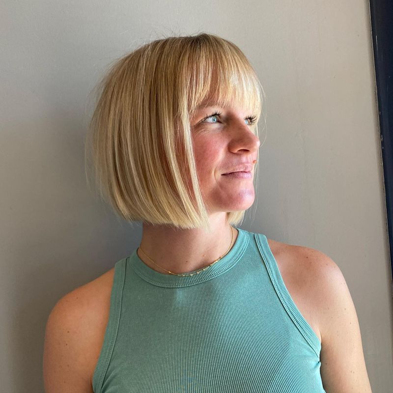 Blunt Bob With Bangs