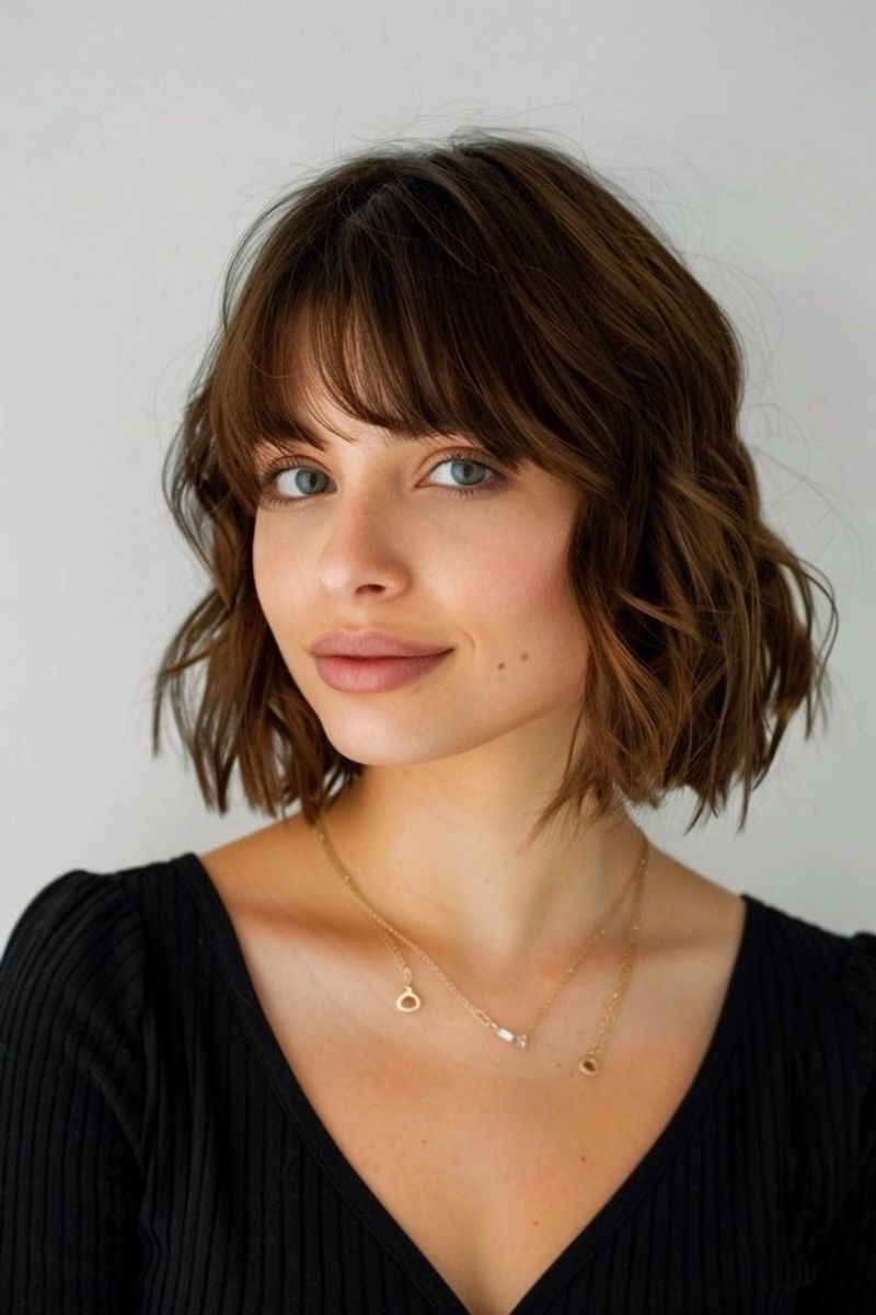 Power Bob with Side-Swept Bangs