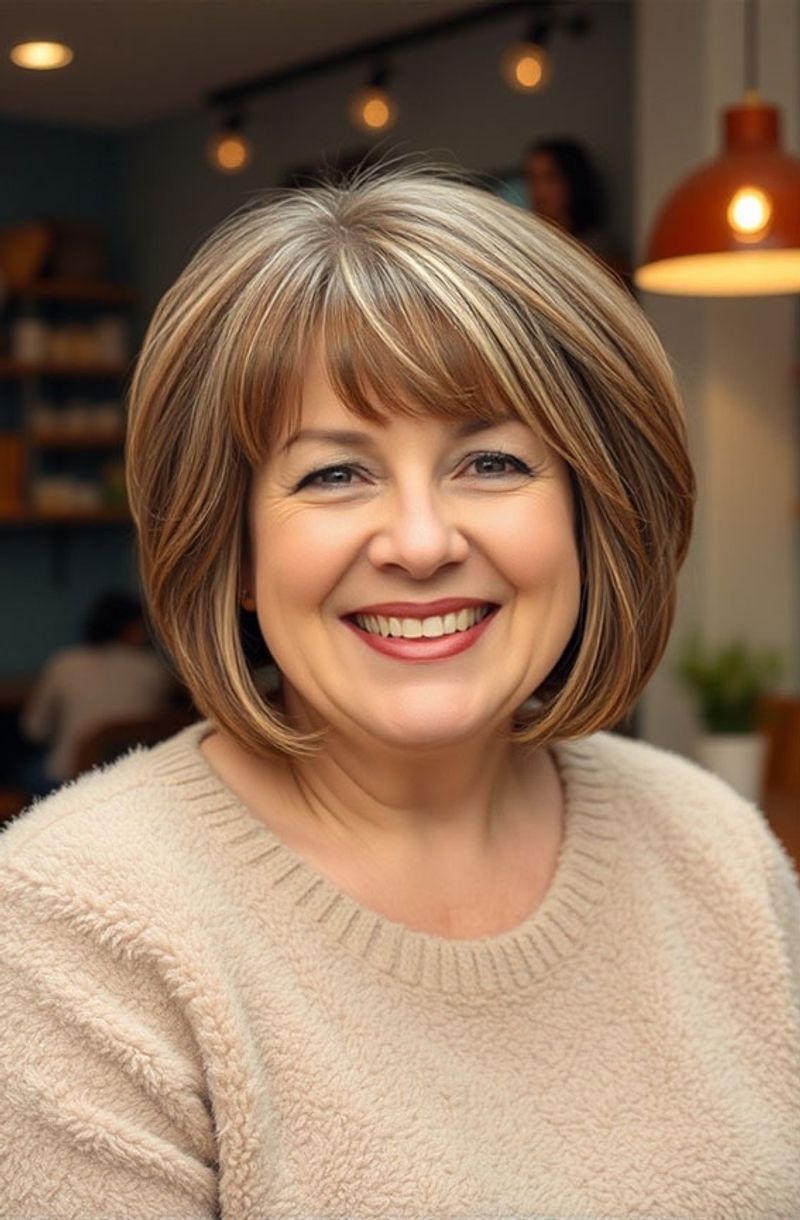 Rounded Bob With Soft Layers