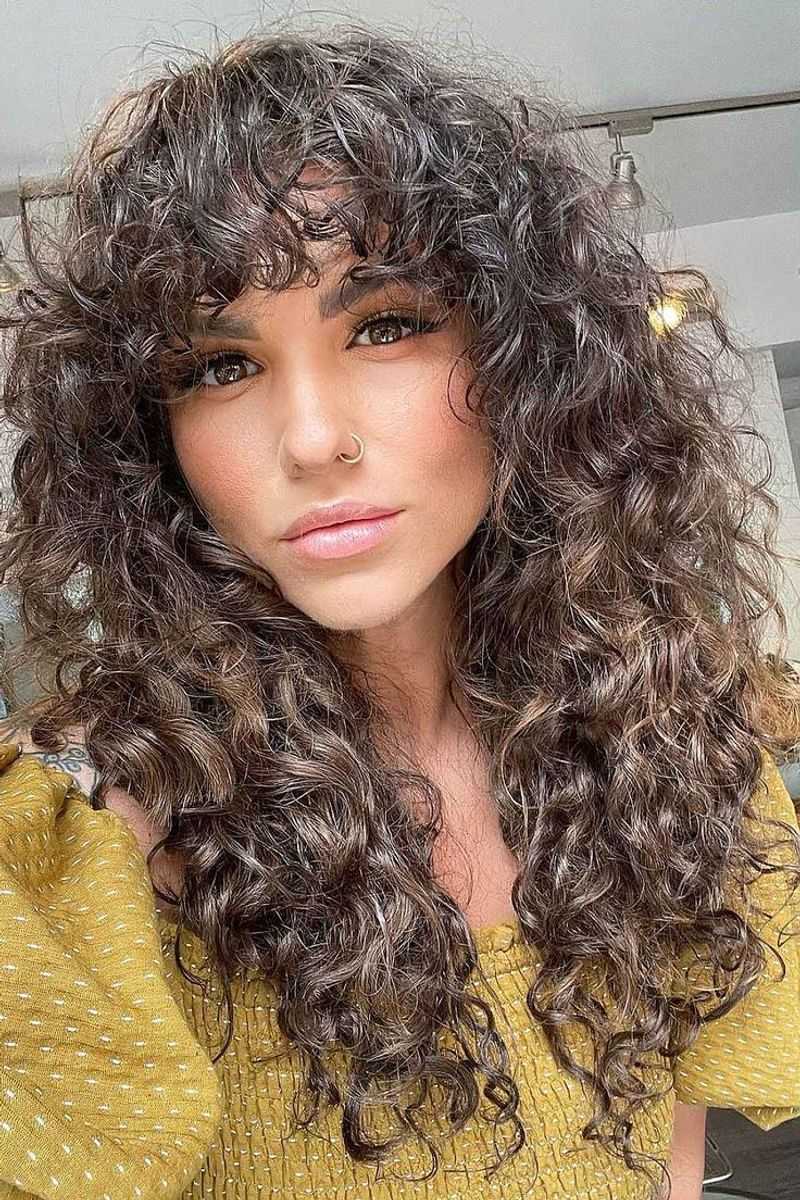 Curly Shag With Micro-Bangs