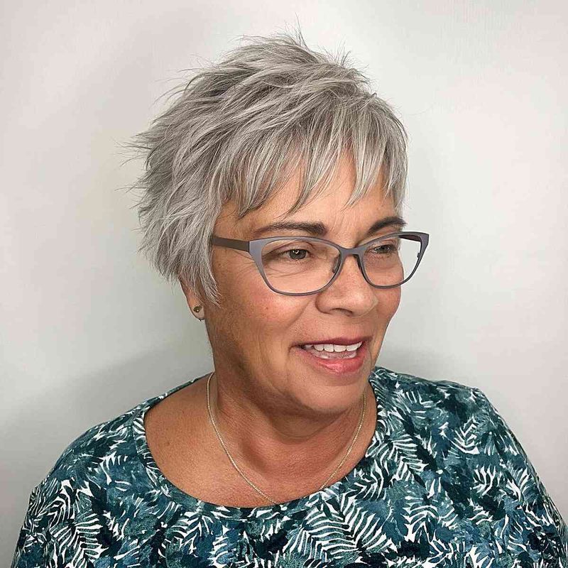 Soft Layered Pixie with Side Tuck