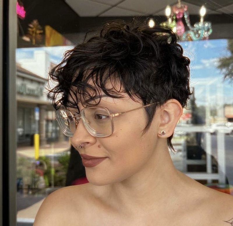Curly Pixie With Height