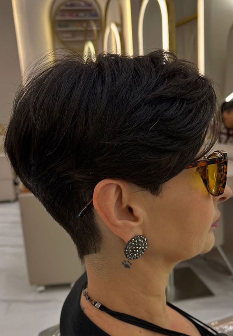 Brushed-Back Volume with Tapered Sides
