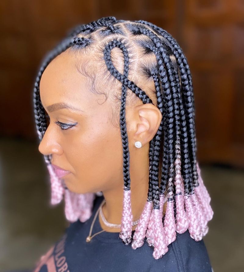 Colored Bob Braids