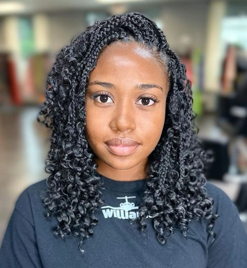 Bob Braids with Curls
