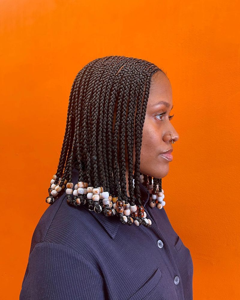 Braided Bob with Beads