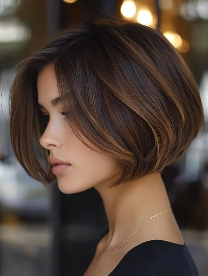 Graduated Bob for Oblong Faces