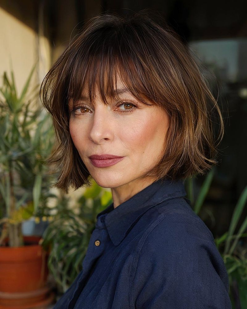 Jaw-Length with Wispy Bangs