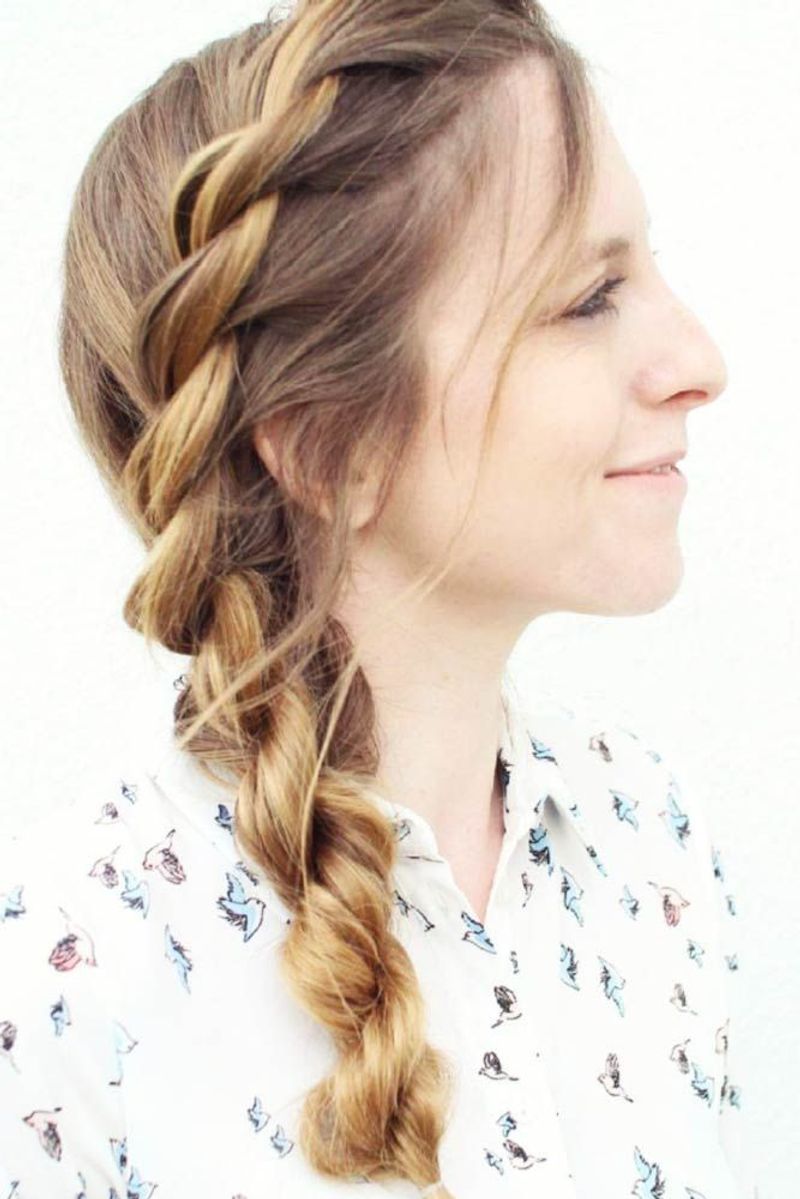 Twisted Rope Braid Ponytail