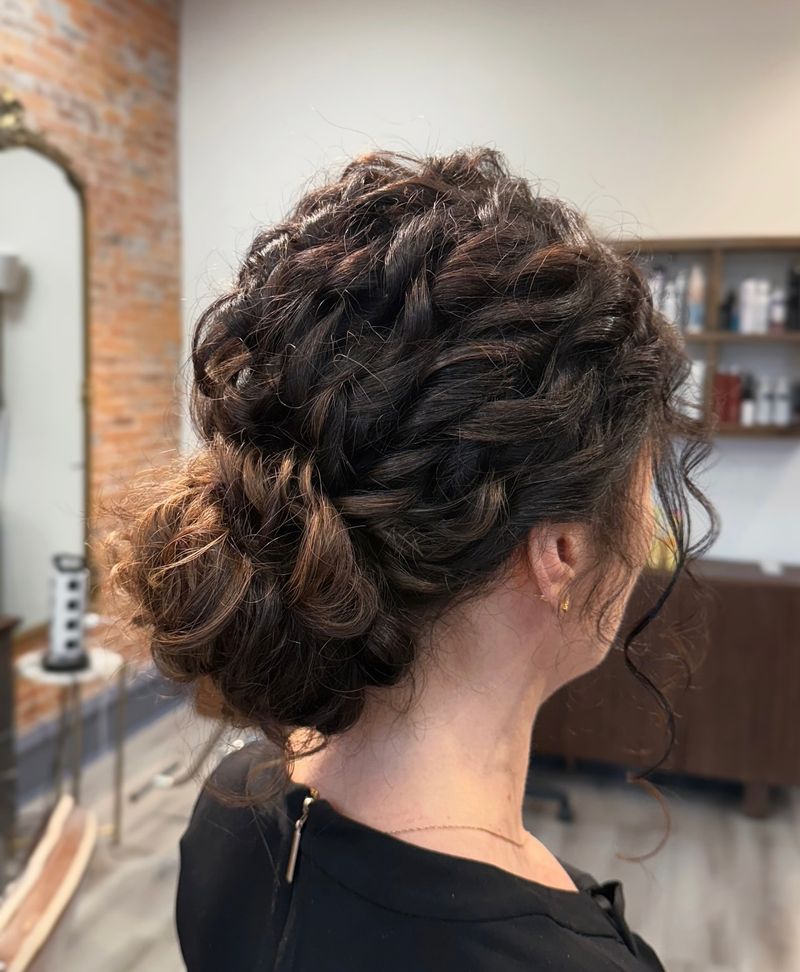 Bohemian Curly Updo